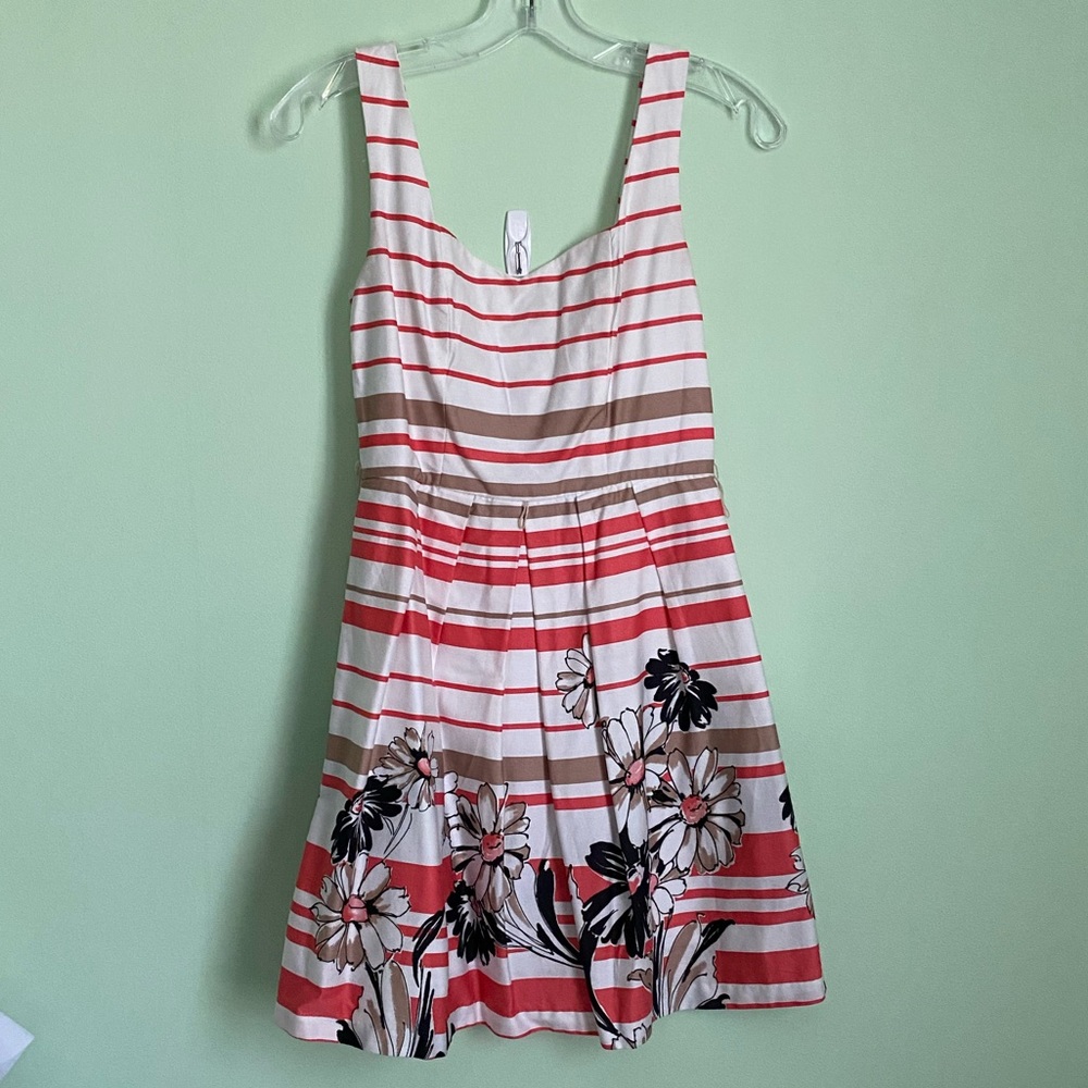 BCX Striped Floral Dress Size 1 Juniors - Picture 2 of 10